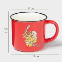Новогодняя кружка Доляна &laquo;Год Змеи&raquo;, 380 мл, 13&times;10&times;8,6 см, цвет красный
