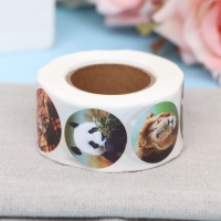 Наклейки в рулоне "Зверюшки",500 шт,2,5 х 2,5 см Наклейки в рулоне "Зверюшки",500 шт,2,5 х 2,5 см