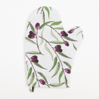 Набор кухонный Доляна Olives: варежка 20х27 см, прихватка 19х19 см, 100% хл