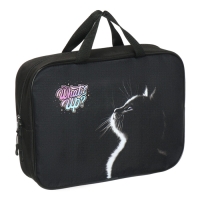 Папка с ручками текстильная А4, 355 х 270 х 75 мм, Stavia "Кошка" чёрная Папка с ручками текстильная А4, 355 х 270 х 75 мм, Stavia "Кошка" чёрная