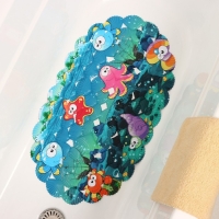 Коврик противоскользящий в ванну на присосках Доляна «Морские жители», 36×67 см Коврик противоскользящий в ванну на присосках Доляна «Морские жители», 36×67 см