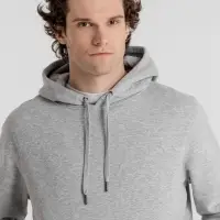 Толстовка с капюшоном унисекс King, серый меланж, размер 4XL