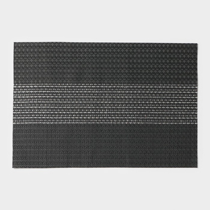 Салфетки сервировочные на стол Доляна &laquo;Сияние&raquo;, 4 шт, 45&times;30 см, цвет чёрный