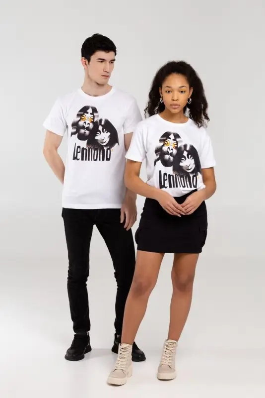 Футболка &laquo;Меламед. John Lennon, Yoko Ono&raquo;, белая, размер S