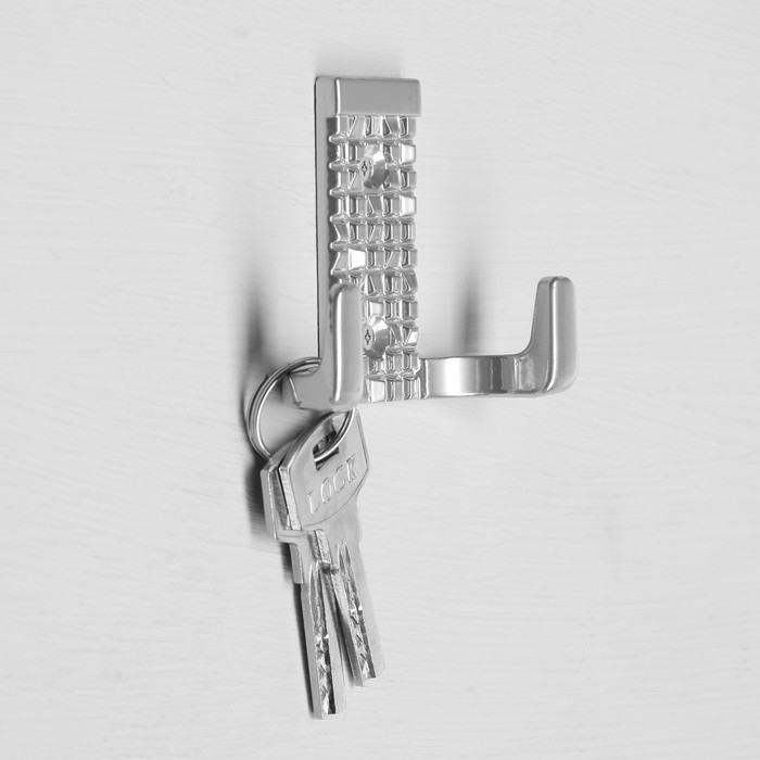 Крючок-вешалка ТУНДРА, №29, цвет хром, 1 шт. Крючок-вешалка ТУНДРА, №29, цвет хром, 1 шт.