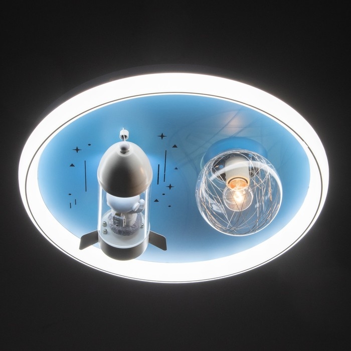 Светильник Светильник "Ракета в космосе" LED 48Вт Е27 бело-синий 47х47х15 см BayerLux