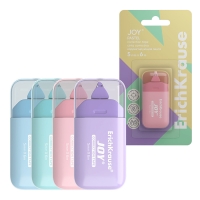 Корректирующая лента 5 мм х 6 м, ErichKrause JOY Pastel, компактный размер, защитный колпачок, микс, блистер Корректирующая лента 5 мм х 6 м, ErichKrause JOY Pastel, компактный размер, защитный колпачок, микс, блистер