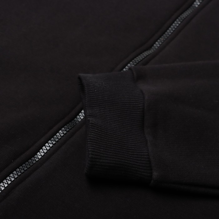 Толстовка с начёсом, цвет чёрный, размер 46