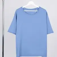 Футболка оверсайз унисекс Vozduh, синяя, размер XS/S