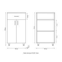 Тумба для ванной комнаты "ТН 45", 1 ящик, 85 х 45 х 30,5 см
