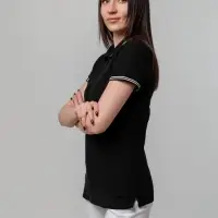 Рубашка поло женская Virma Stripes Lady, черная, размер L