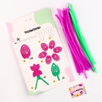 Цветы своими руками из меховых палочек &laquo;Букет тюльпанов&raquo;, набор для творчества на 8 марта