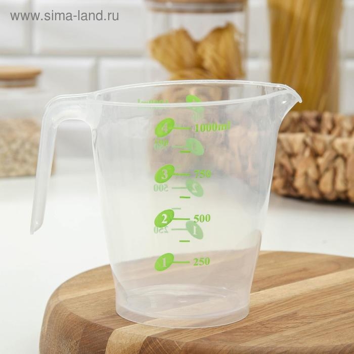 Стакан мерный &laquo;Колор&raquo;, 1000 мл, 17&times;11,5&times;14 см, цвет МИКС