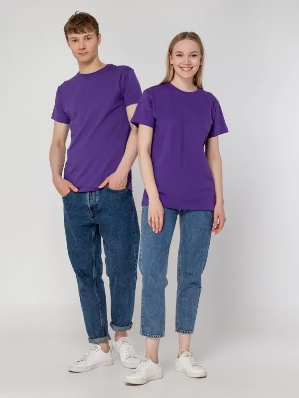 Футболка унисекс T-bolka 160, фиолетовая, размер S
