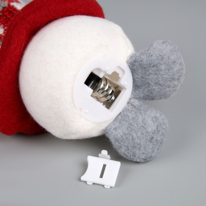 Светодиодная фигура «Снеговик в цилиндре» 6 × 11 × 6 см, текстиль, батарейки LR1130х3 (в комплекте), свечение тёплое белое Светодиодная фигура «Снеговик в цилиндре» 6 × 11 × 6 см, текстиль, батарейки LR1130х3 (в комплекте), свечение тёплое белое