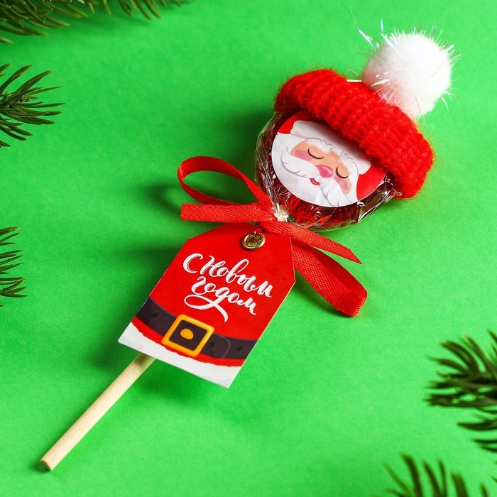 Леденец &laquo;С новый годом&raquo; со вкусом клубники