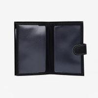 Обложка для автодокументов и паспорта на кнопке TEXTURA, отдел для купюр, 5 карманов для карт, цвет чёрный Обложка для автодокументов и паспорта на кнопке TEXTURA, отдел для купюр, 5 карманов для карт, цвет чёрный