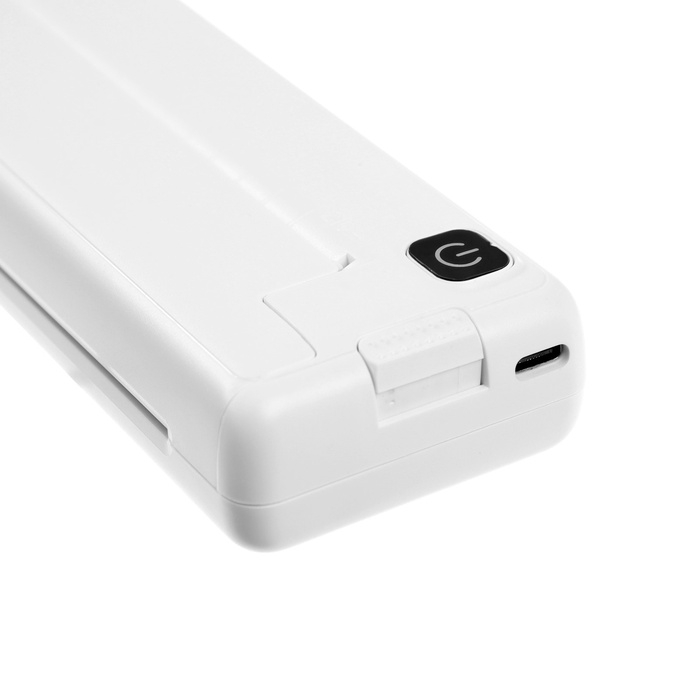 Портативный термопринтер LPR-04, для печати док., стикеров, наклеек, бумага в компл, белый