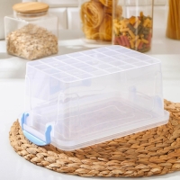 Контейнер пищевой RICCO, 3 л, 28×16×12 см, прямоугольный, прозрачный Контейнер пищевой RICCO, 3 л, 28×16×12 см, прямоугольный, прозрачный