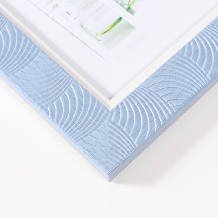 Фоторамка пластик 15х20 см "Дуги" синяя 25,3х20,5 см