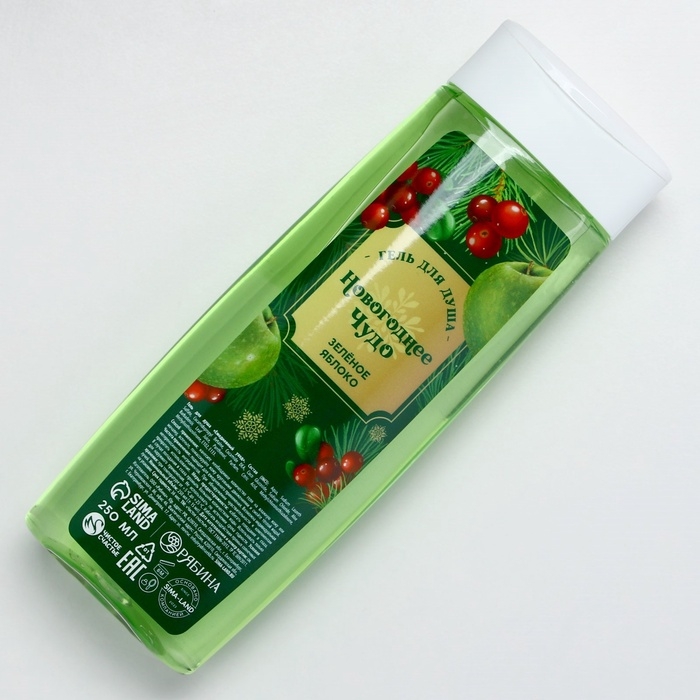 Подарочный набор ЧИСТОЕ СЧАСТЬЕ &laquo;С Новым Годом&raquo;: гель для душа 250 мл и мочалка для тела