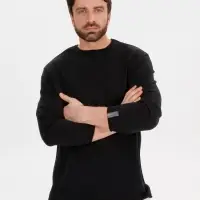 Лонгслив унисекс Siluetti Fuori, черный, размер S/M