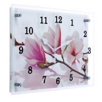 Часы-картина настенные, интерьерные "Бело-сиреневые цветы", бесшумные, 25 х 35 см Часы-картина настенные, интерьерные "Бело-сиреневые цветы", бесшумные, 25 х 35 см