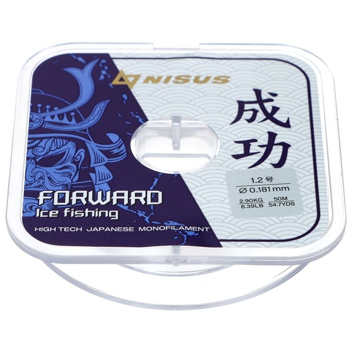 Леска Forward Ice Fishing, диаметр 0.181 мм, тест 2.9 кг, 50 м, Nylon Transparent Nisus Леска Forward Ice Fishing, диаметр 0.181 мм, тест 2.9 кг, 50 м, Nylon Transparent Nisus