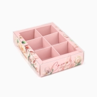 Коробка под 6 конфет с ячейками «Самой чудесной», 10 х 14.5 х 3 см Коробка под 6 конфет с ячейками «Самой чудесной», 10 х 14.5 х 3 см