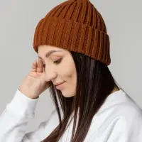 Шапка Uni, коричневая (терракота)