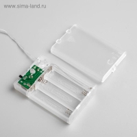 Гирлянда &laquo;Нить&raquo; 4 м, IP20, прозрачная нить, 40 LED, 2 режима, батарейки AAх3 (нет в комплекте) , свечение фиолетовое