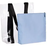 Шопер Clarity с голубым органайзером, прозрачный Шопер Clarity с голубым органайзером, прозрачный