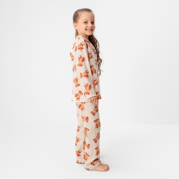 Пижама детская (рубашка и брюки) KAFTAN Пижама детская (рубашка и брюки) KAFTAN "Мишка", р.34 (122-128)
