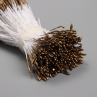 Тычинки для искусственных цветов глянец "Рисинки" золото набор 360 шт длина 6 см