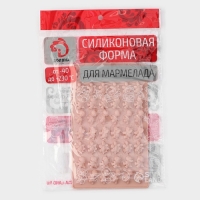 Форма для мармелада Доляна &laquo;Дино&raquo;, силикон, 19&times;11,7 см, 48 ячеек (1,9&times;1 см), цвет МИКС