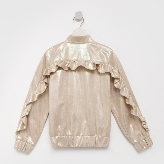 Жакет (бомбер) детский MINAKU: Casual Collection KIDS цвет бежевый, рост 128
