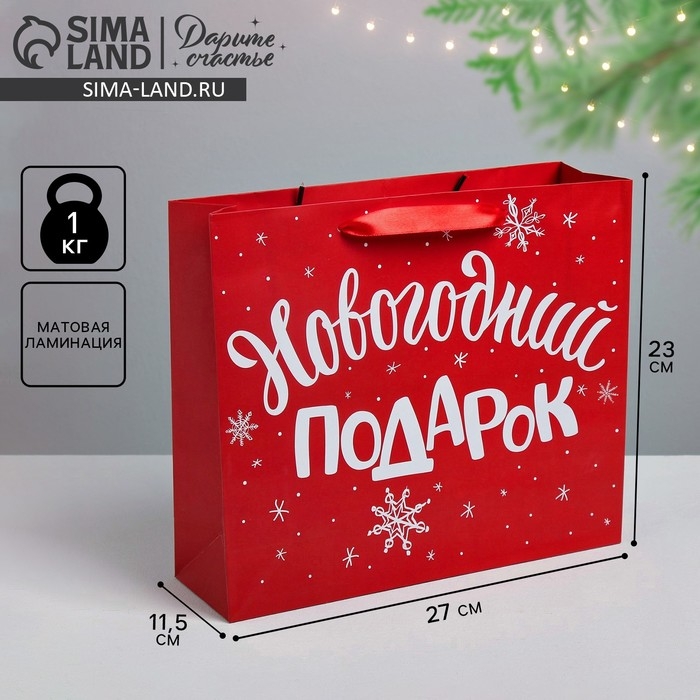 Пакет &laquo;Новогодний подарок&raquo;, ML 23 х 27 х 11,5 см, Новый год