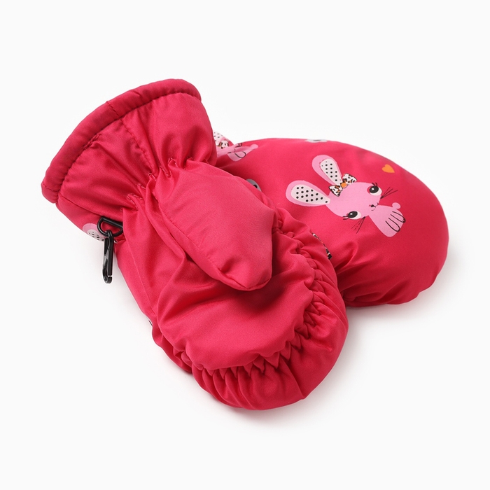 Варежки зимние детские MINAKU, цвет малиновый, 18см