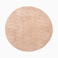 Ковер Этель "Zig-Zag" &Oslash; 100 см, бежевый,  70% хлопок, 30% п/э, 1500 г/м2