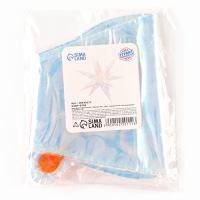 Шар фольгированный 27" &laquo;Звезда 3D&raquo;, цвет прозрачный перламутровый градиент