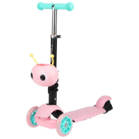 Самокат 2 в 1 с корзинкой GRAFFITI Kids, колёса PU 120/75 мм, цвет розовый Самокат 2 в 1 с корзинкой GRAFFITI Kids, колёса PU 120/75 мм, цвет розовый