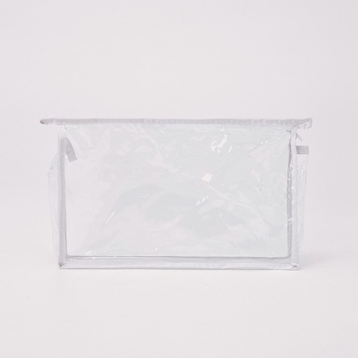 Косметичка на молнии, цвет белый