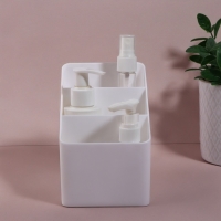 Органайзер для хранения «WHITE», 3 секции, 14,5 × 9 × 13 см, цвет белый Органайзер для хранения «WHITE», 3 секции, 14,5 × 9 × 13 см, цвет белый