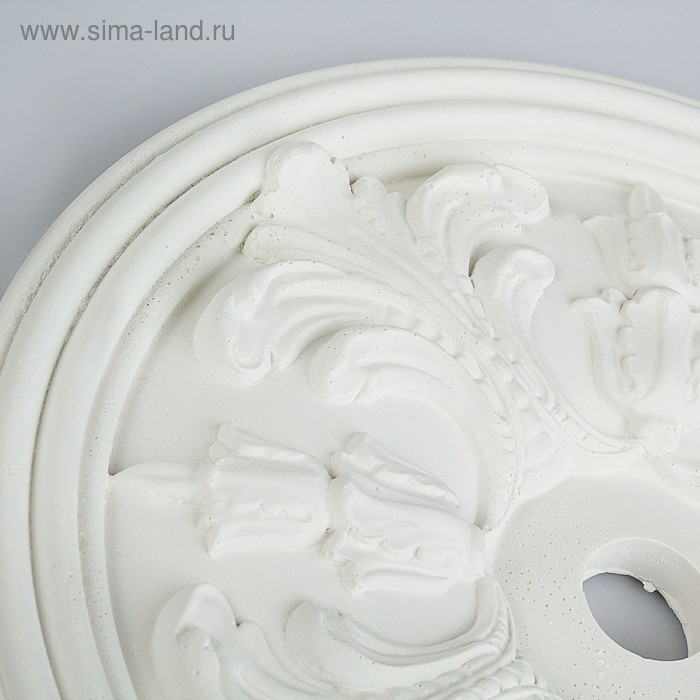 Гипсовая фигура Орнамент: Розетка, 25 х 25 х 2 см