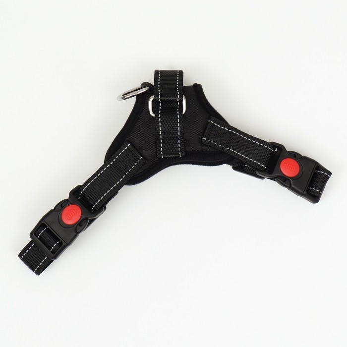 Шлейка К7 мягкая светоотражающая, размер XS, ОГ 34-44 см, вес 2,5-5 кг, чёрная Шлейка К7 мягкая светоотражающая, размер XS, ОГ 34-44 см, вес 2,5-5 кг, чёрная