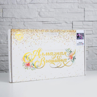 Алмазная мозаика с частичным заполнением на холсте &laquo;Пионы&raquo;, 40 х 30 см