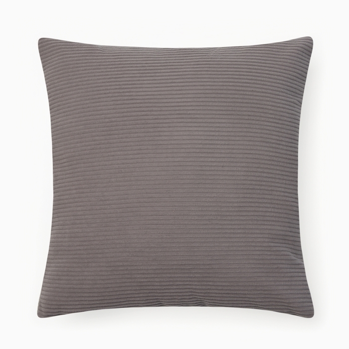 Чехол на подушку Этель Velour 43*43 см,  цв.серый, 100% полиэстер
