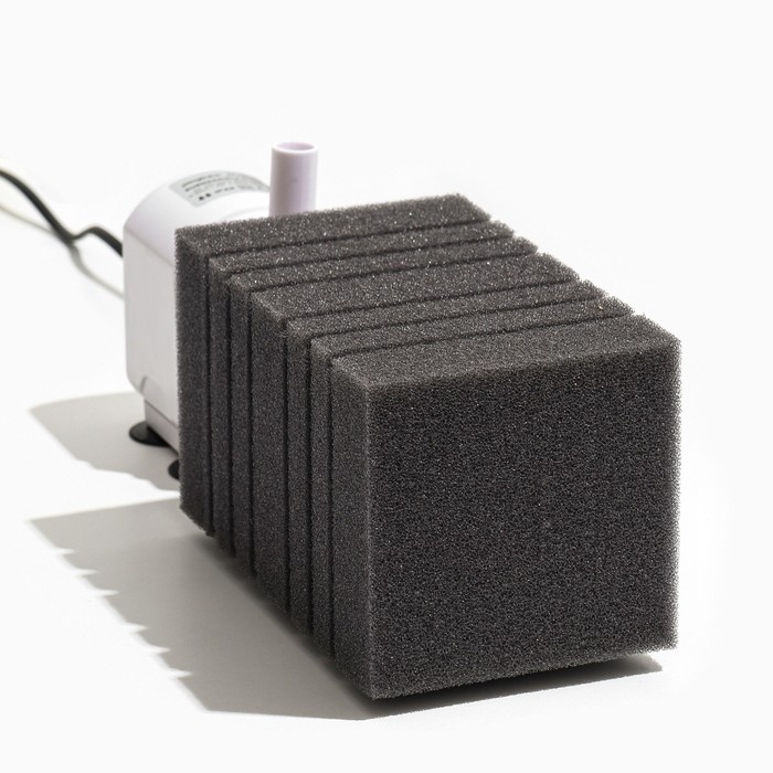 Губка прямоугольная для фильтра турбо № 11, 10 х 10 х 16 см, серая Губка прямоугольная для фильтра турбо № 11, 10 х 10 х 16 см, серая