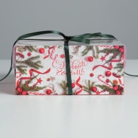 Коробка для капкейка &laquo;С Новым годом!&raquo;, 16 х 16 х 7,5 см, Новый год