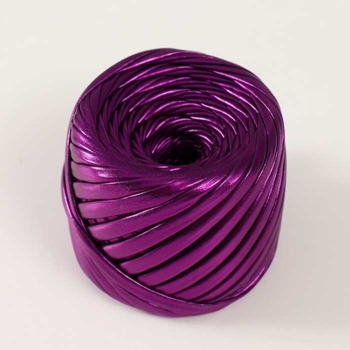 Трикотажная пряжа металлик "Дискотека" 100г (Сирень)